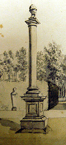 Doric column painted by Tillemans about 1729 [L33/133]